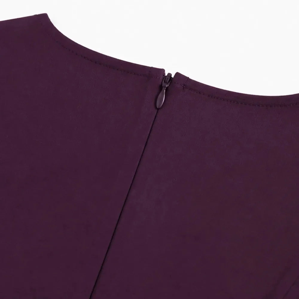 Women's square neck midi dress - detail