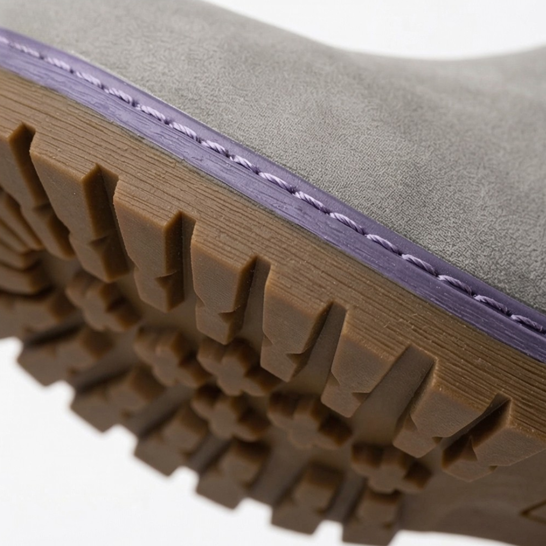 Women's slip-on suede-look ankle boots - detail