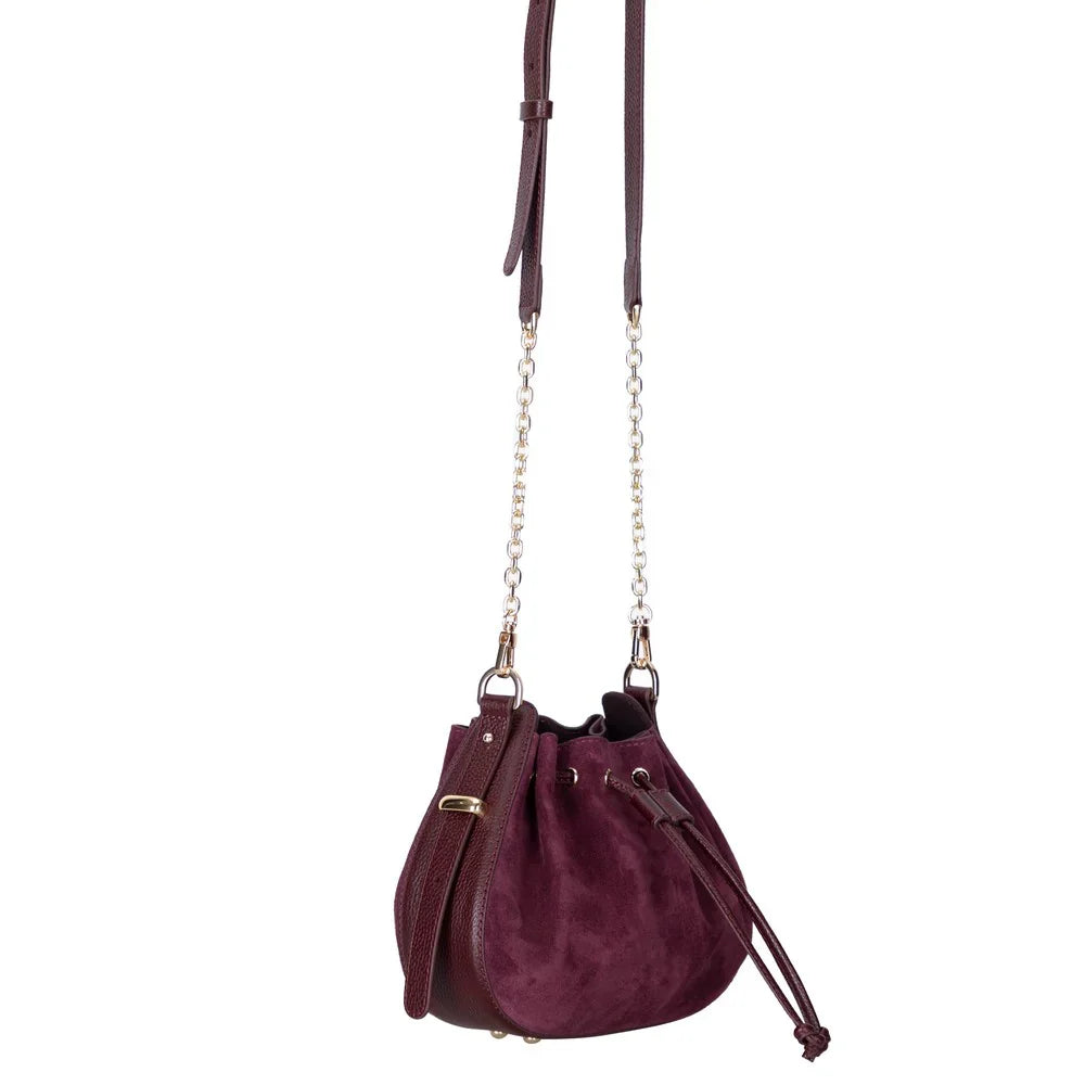 Women's Leather Bag in Burgundy