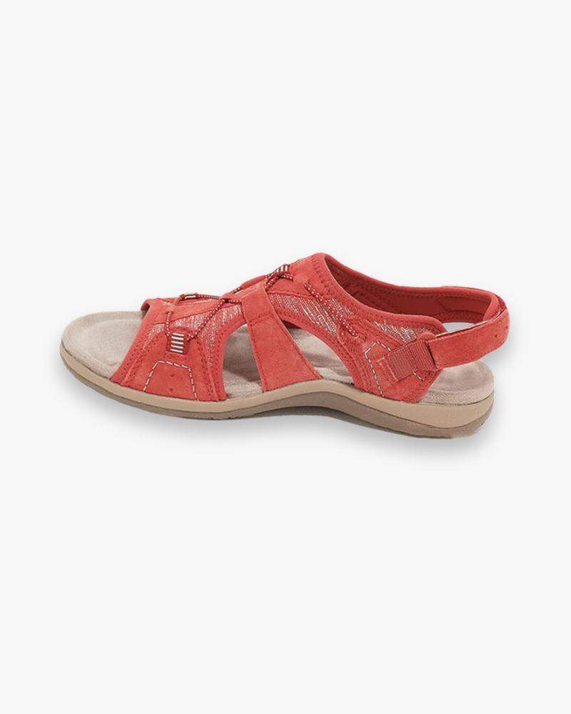 Women's breathable sandals with ergonomic footbed – Saint Dor UK – angle view