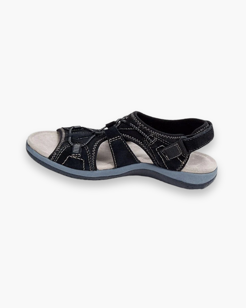 Women's breathable sandals with ergonomic footbed – Saint Dor UK – close-up