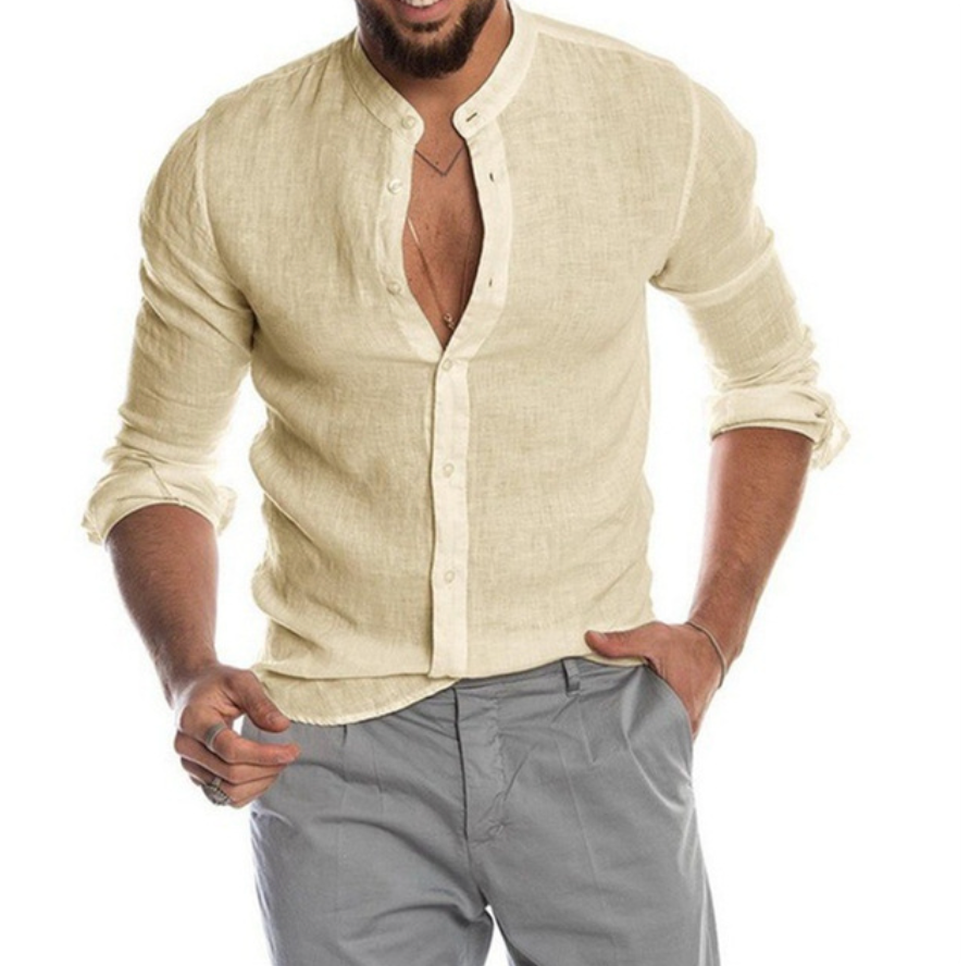 Men's classic linen shirt - SAINT DOR - view 2