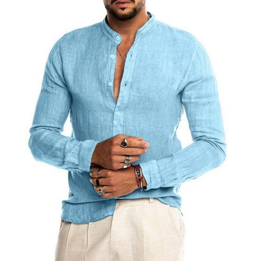 Men's classic linen shirt - SAINT DOR - view 3
