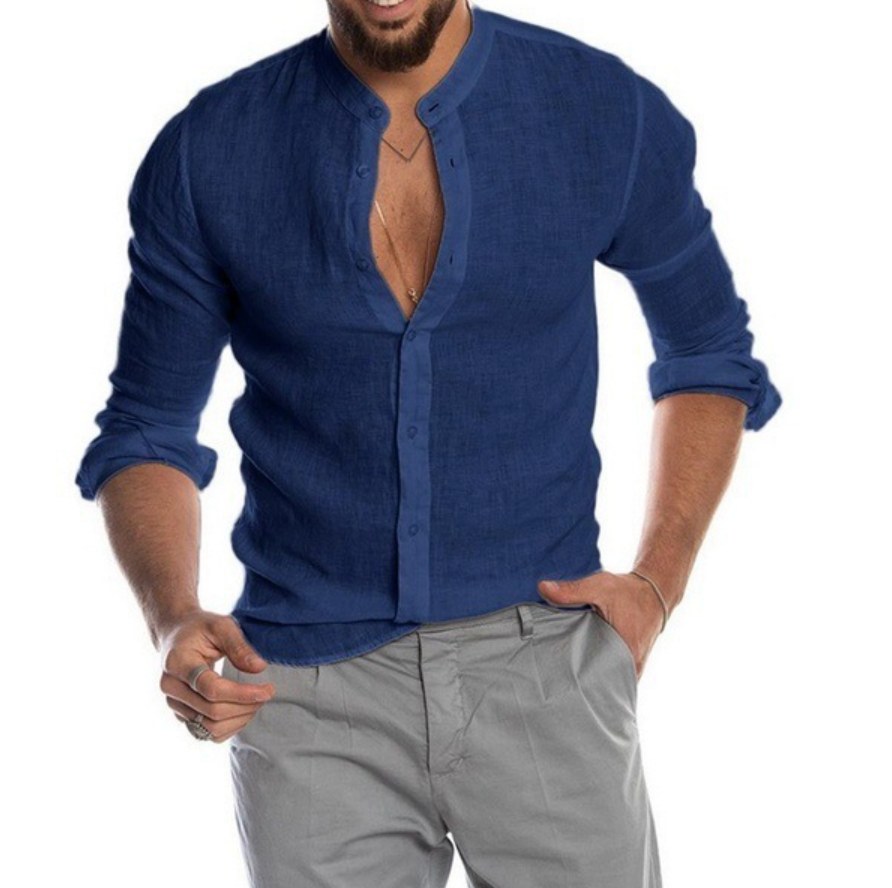 Men's classic linen shirt - SAINT DOR - view 4