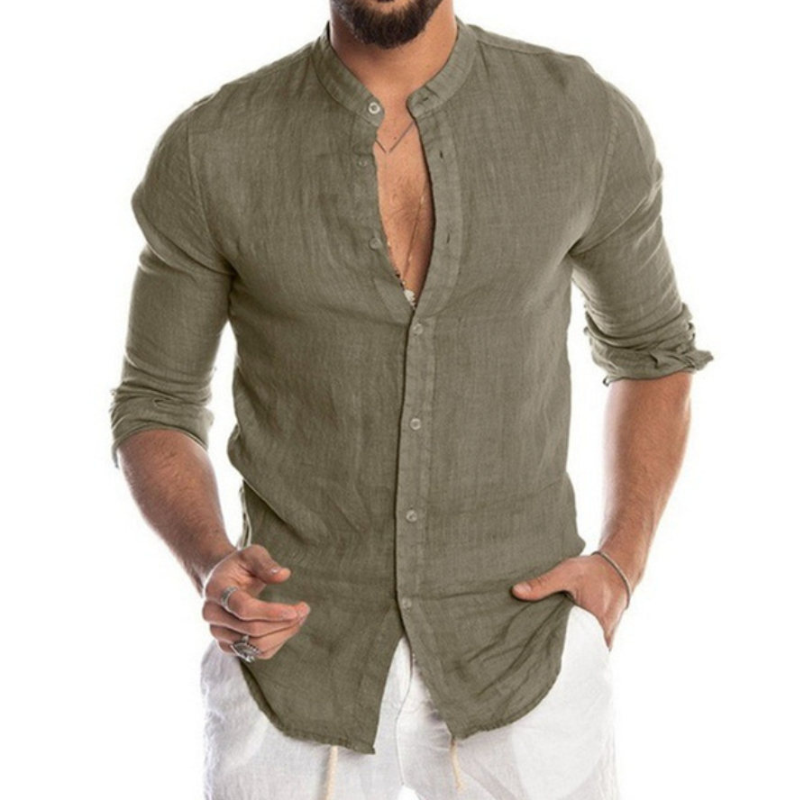 Men's classic linen shirt - SAINT DOR - view 1