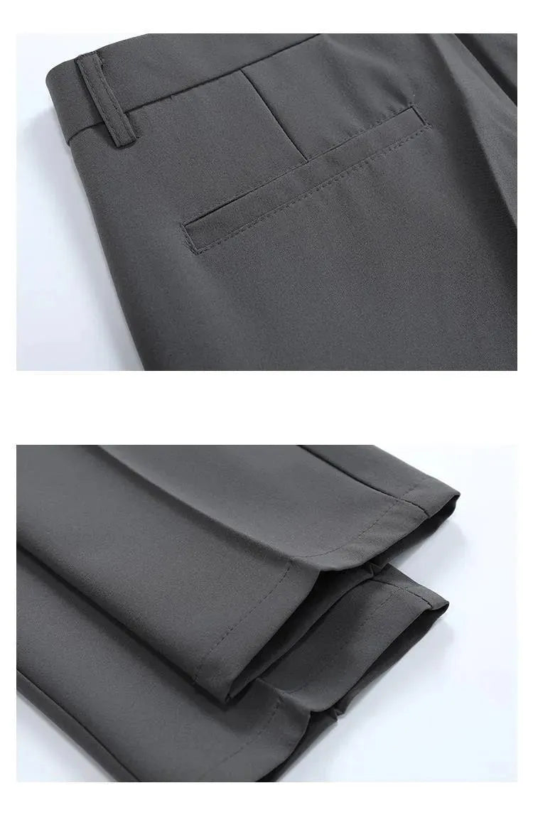 Men's Slim Fit Stretch Trousers - Extended Sizes - detail view | SAINT DOR