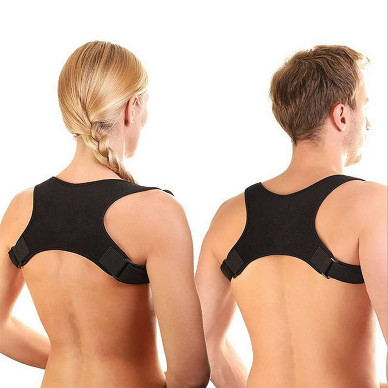 Adjustable posture corrector for the back and shoulders, worn on the back