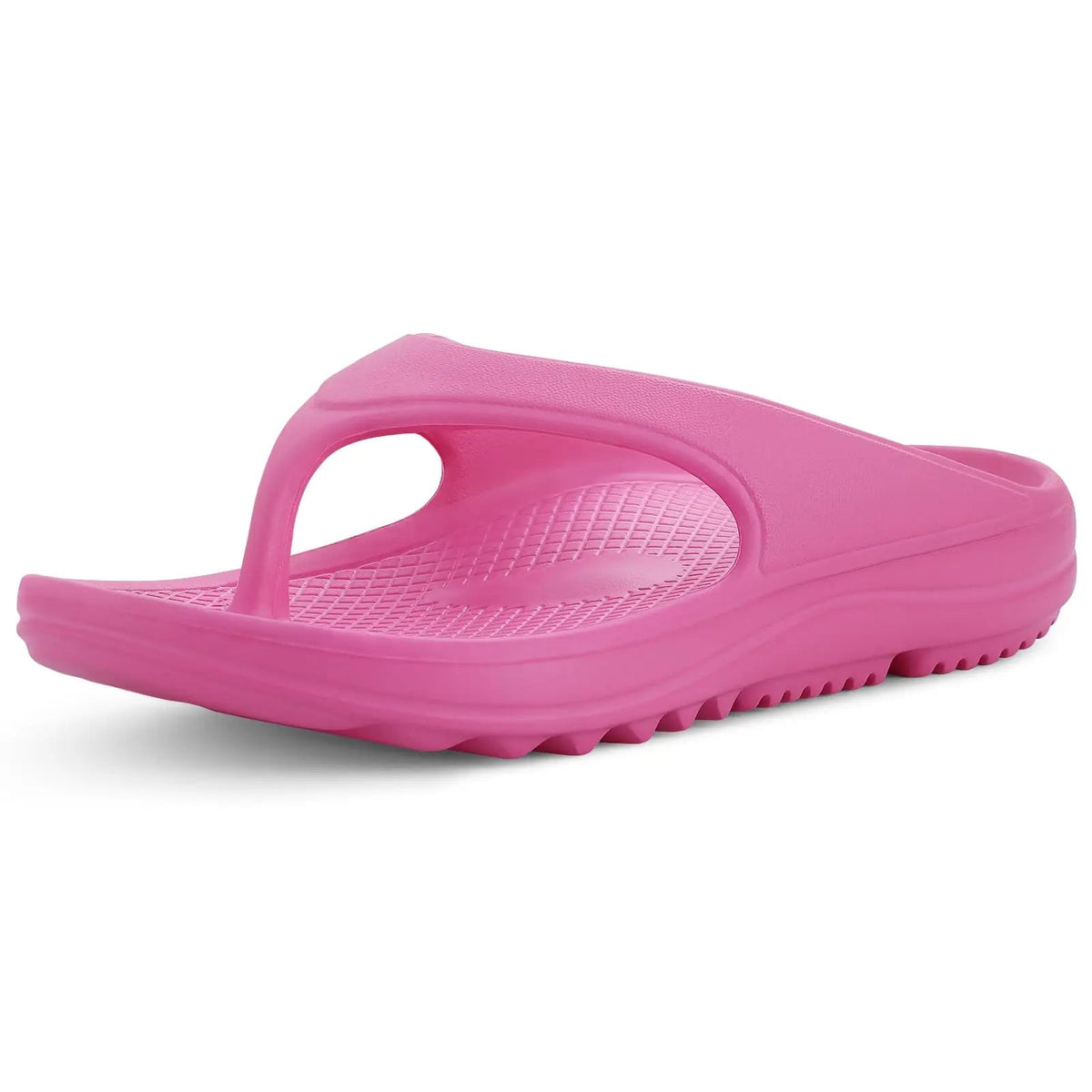 EVA flip flops with arch support footbed, deep heel cup and thick non-slip sole - pink
