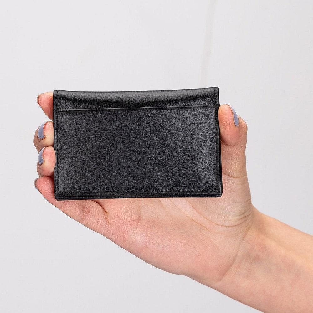 Leather Card Holder in Black