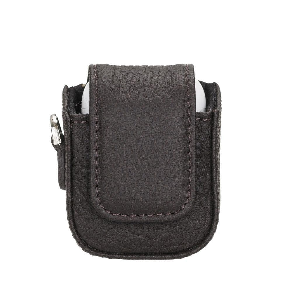 Leather AirPods 1/2 Case in Pebble Black