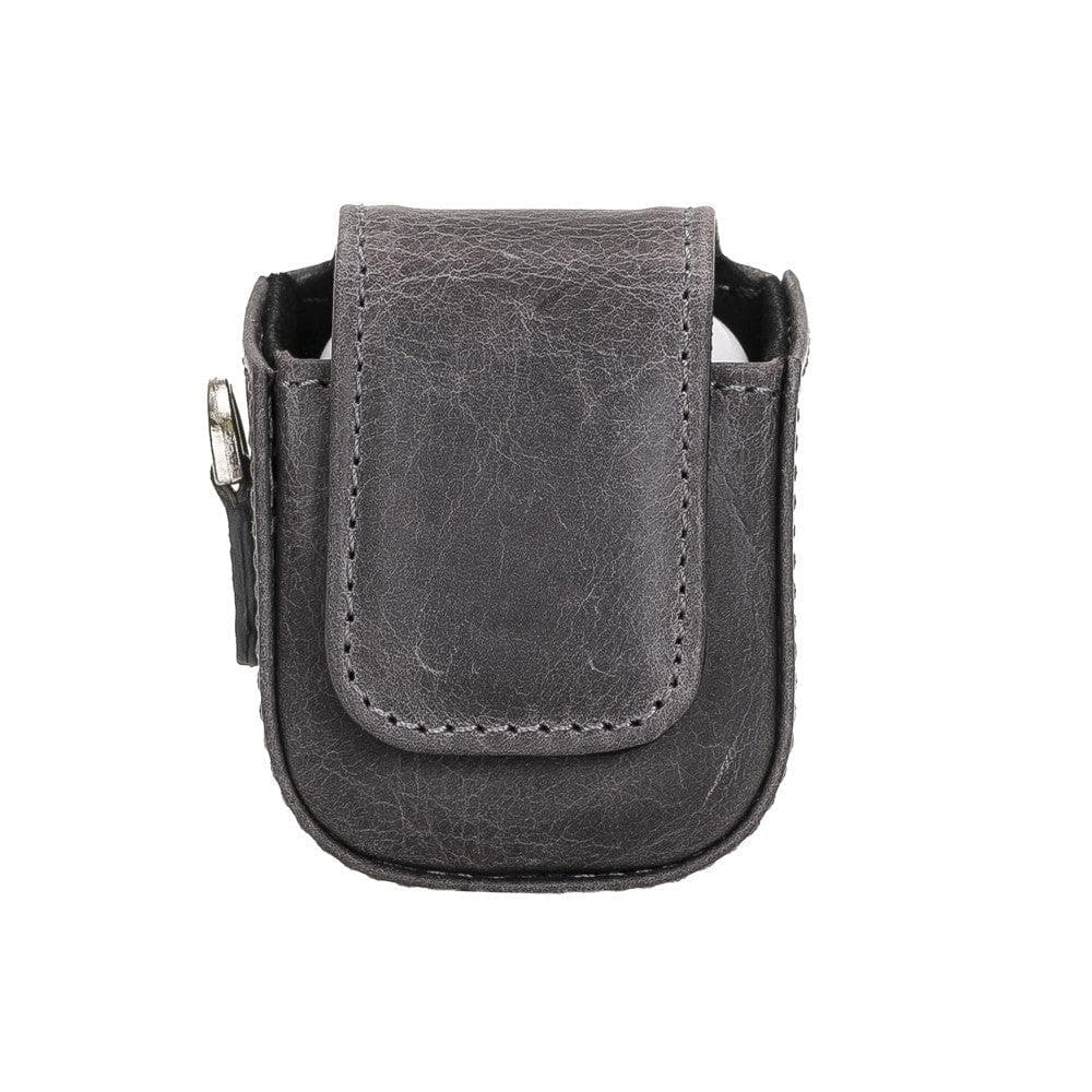 Leather AirPods 1/2 Case in Light Grey