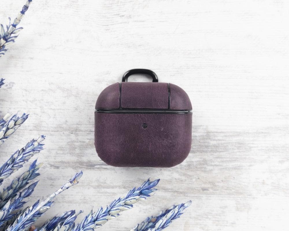 Leather AirPods 3 Case in Sandy Purple