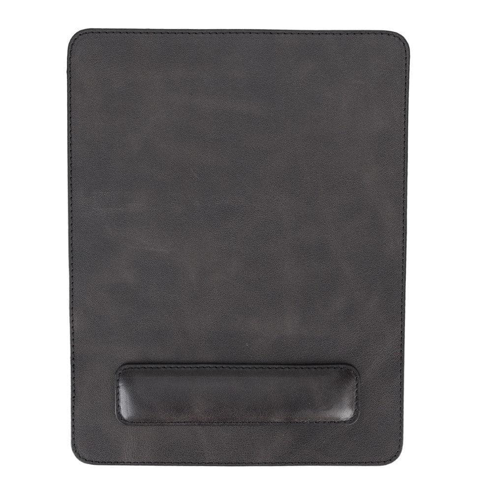 Leather Mouse Mat in Coal Black