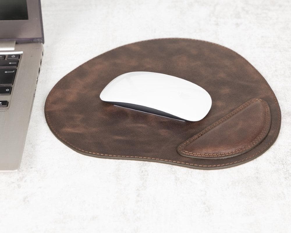 Leather Mouse Mat in Dark Brown