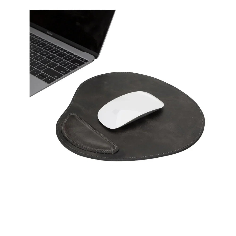 Leather Mouse Mat in Charcoal