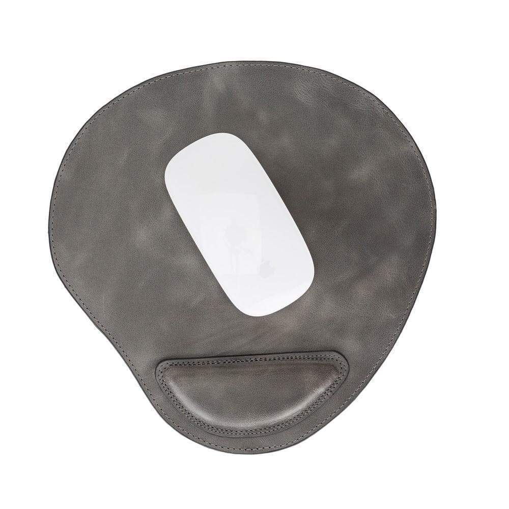 Leather Mouse Mat in Sandy Grey