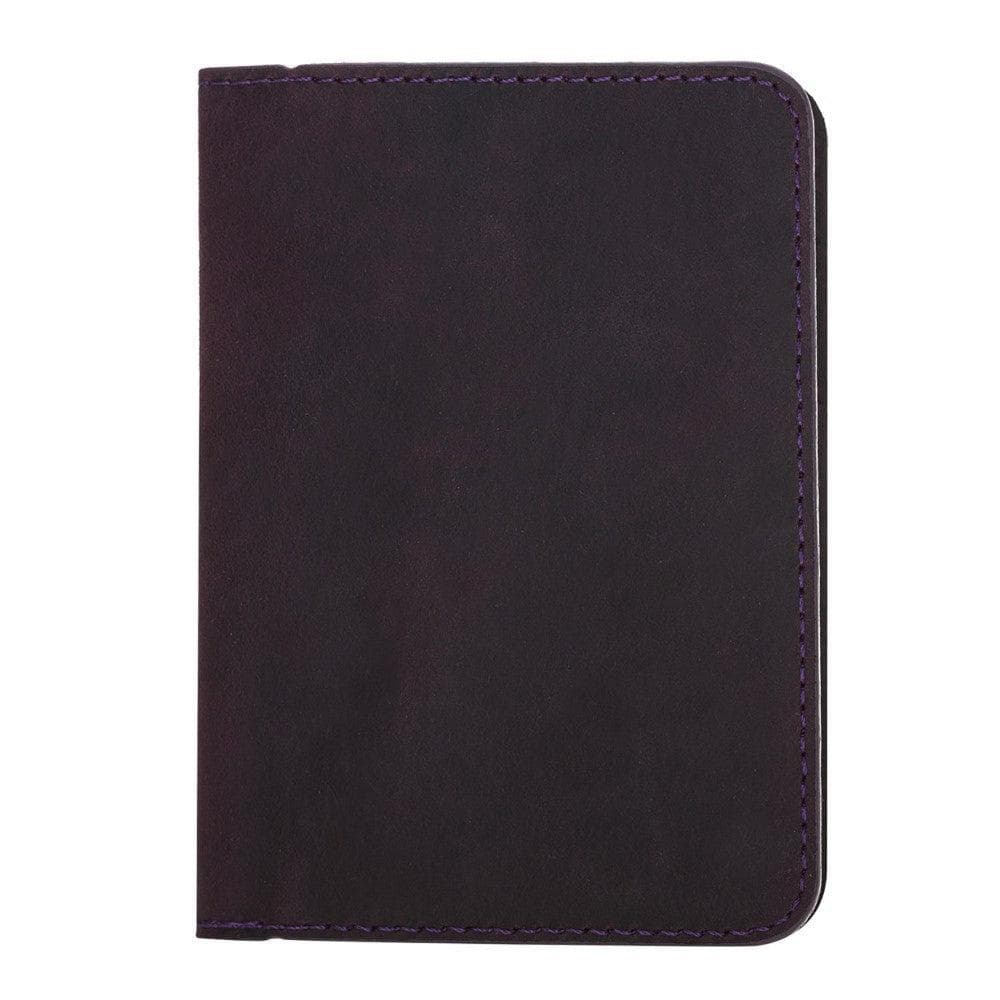 Leather Card Holder in Mulberry