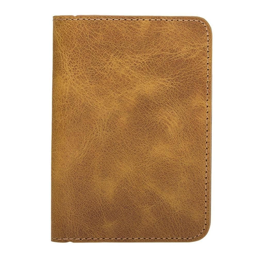 Leather Card Holder in Dark Amber