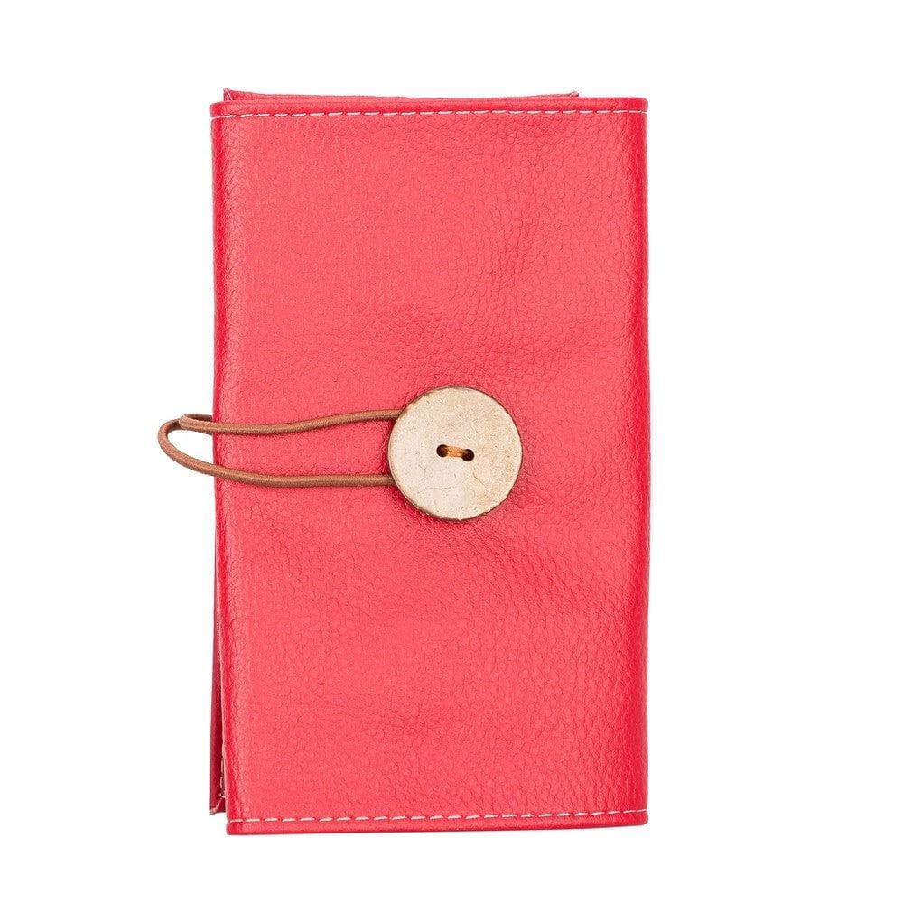 PU Leather Cable Organiser in Pebble Red