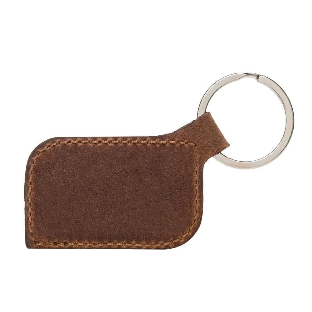 Leather Keyring in Tan Brown