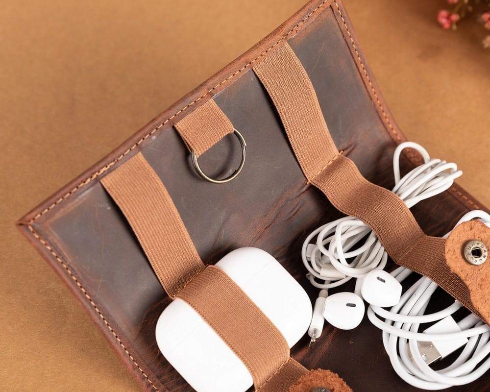 Leather Cable Organiser – Full-grain leather – view 5