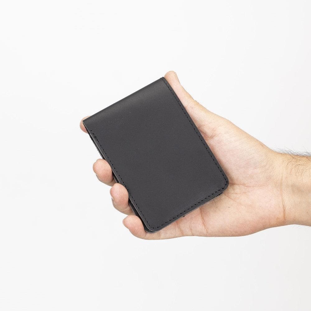 Men's Leather Wallet in Coal Black