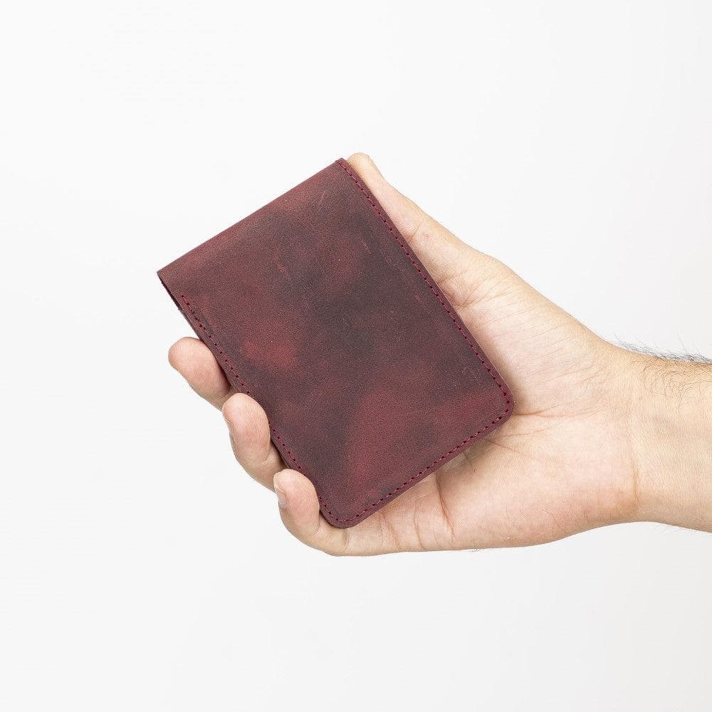Men's Leather Wallet in Raisin