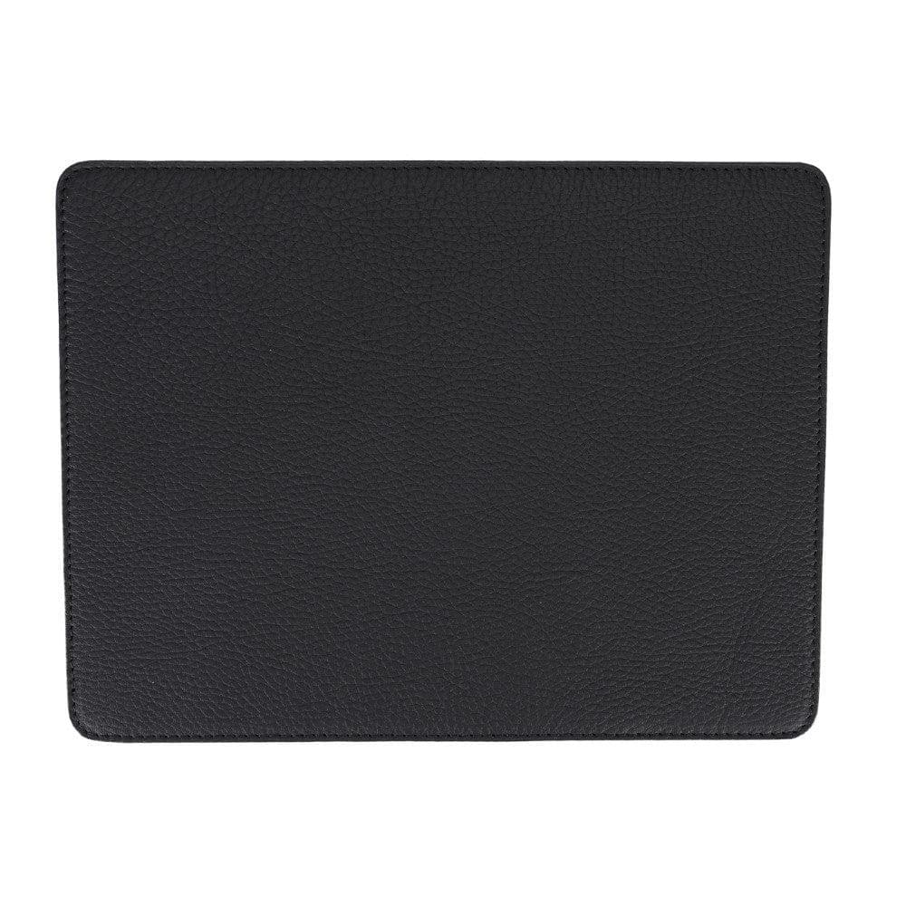 Leather Mouse Mat in Pebble Black