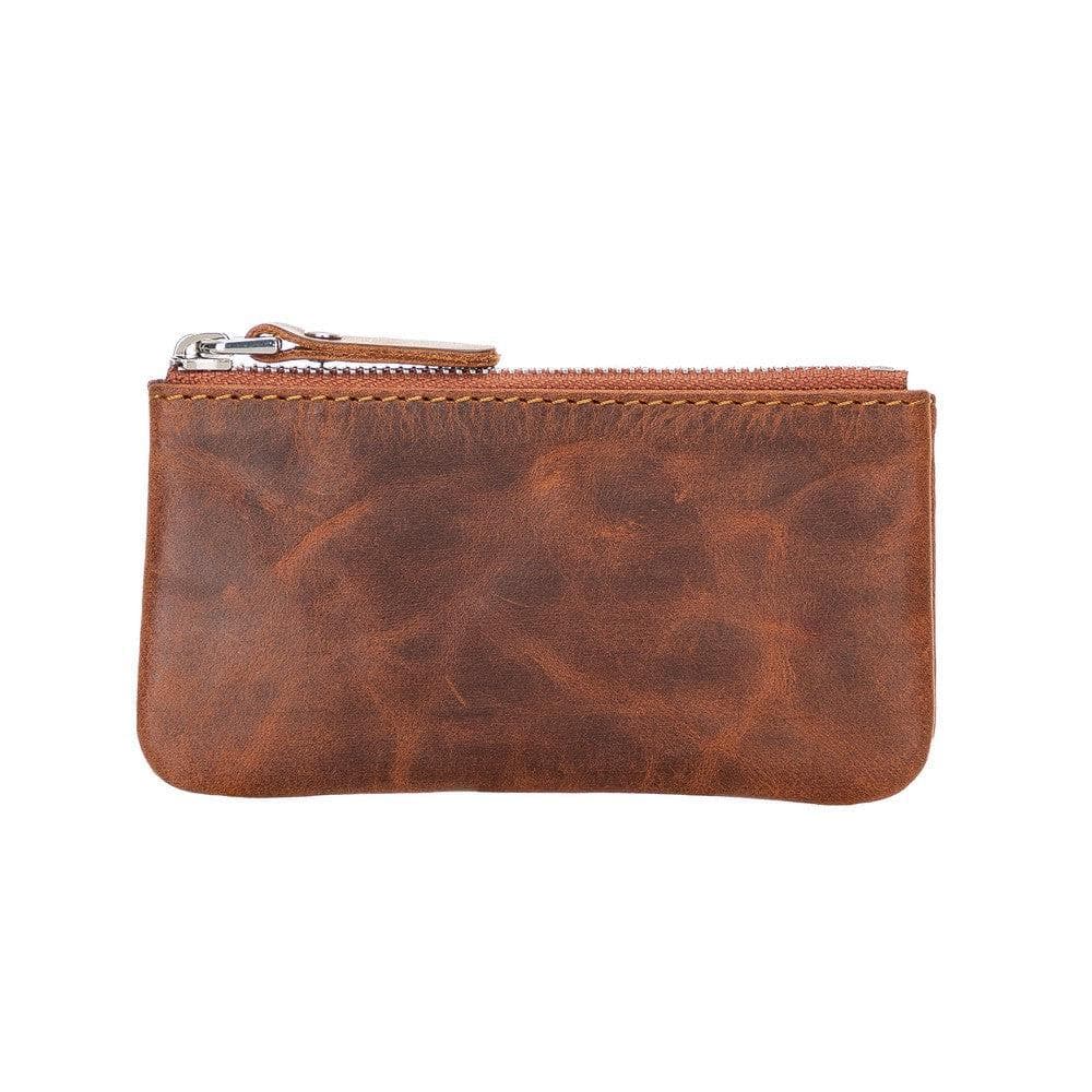 Leather Card Holder in Coffee Brown