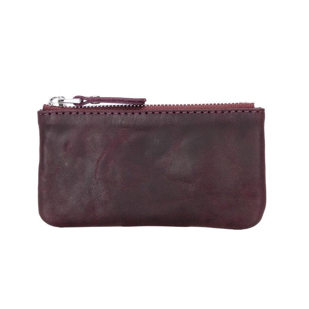 Leather Card Holder in Sandy Purple