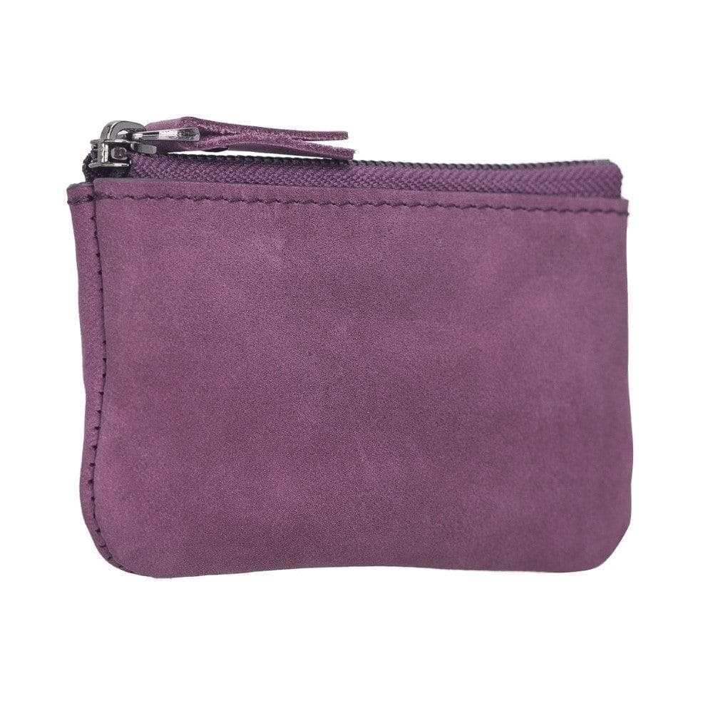 Leather Card Holder in Purple