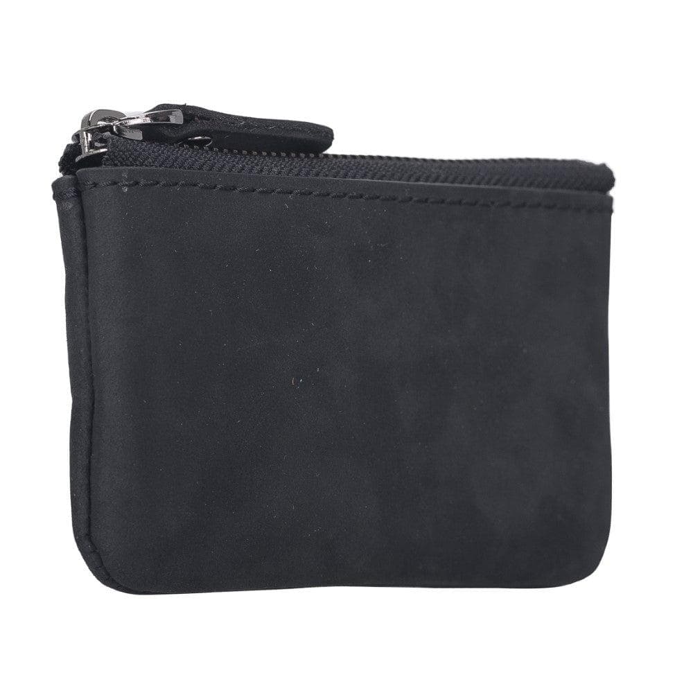 Leather Card Holder in Coal Black