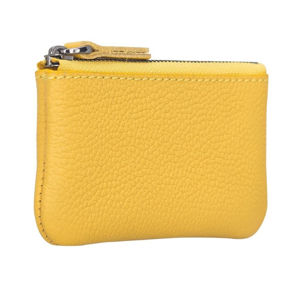 Leather Card Holder in Yellow