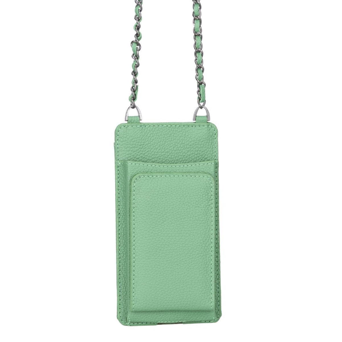 Leather Phone Holder in Celadon