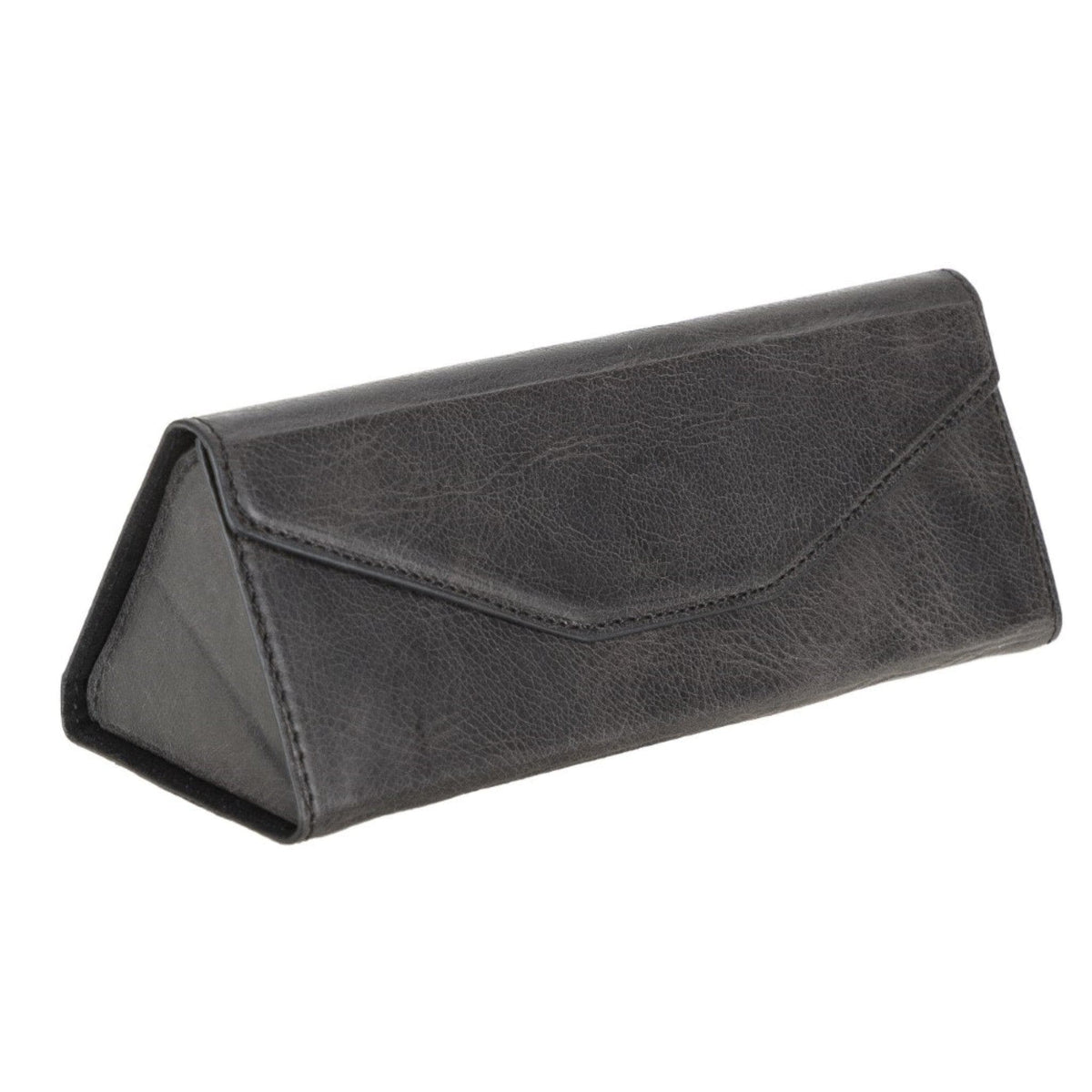 Leather Glasses Case in Light Grey