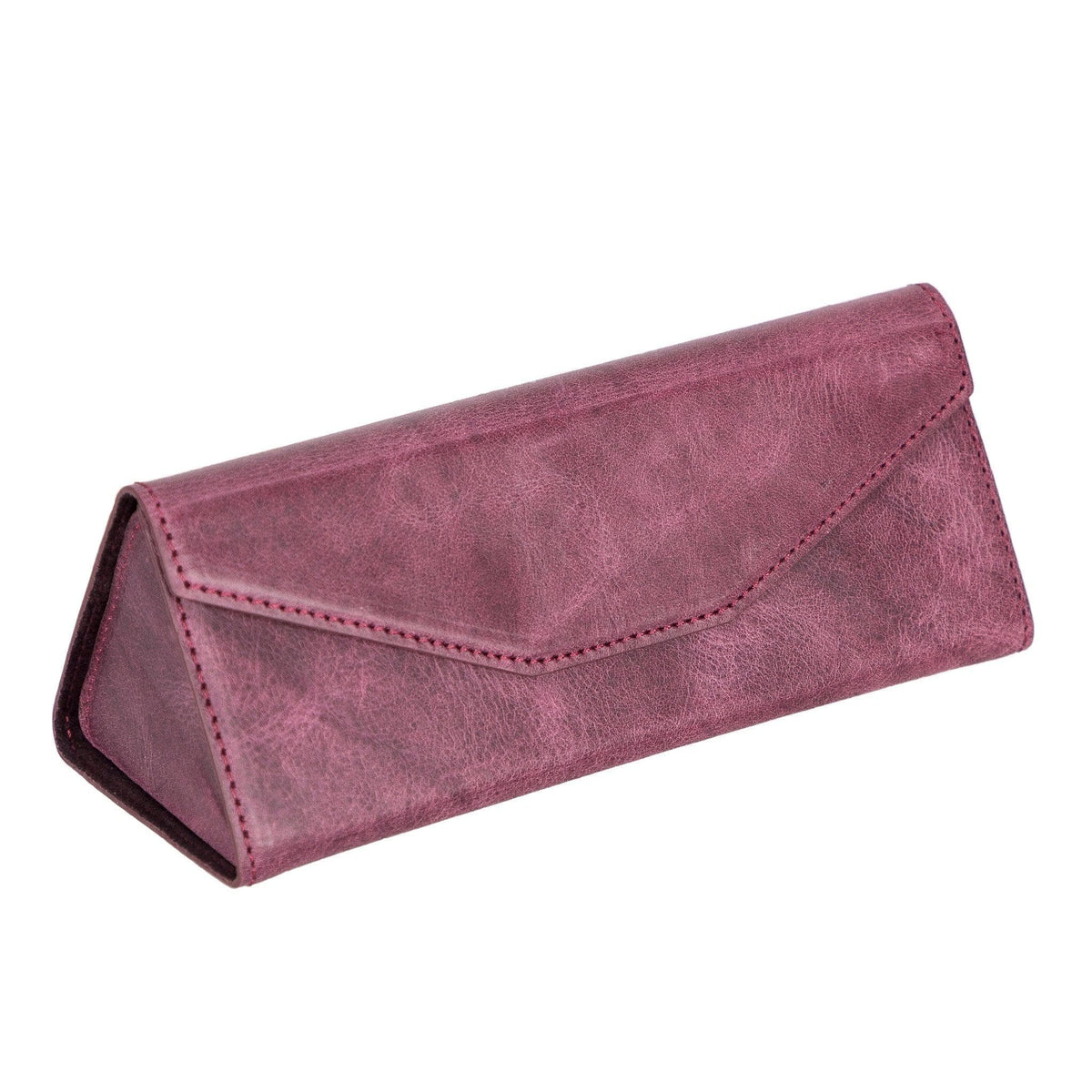 Leather Glasses Case in Scarlet