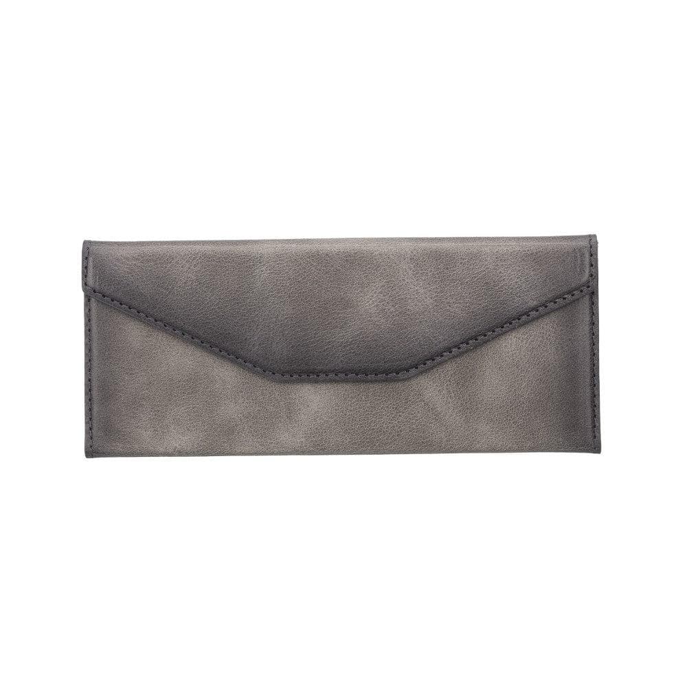 Leather Glasses Case in Grey