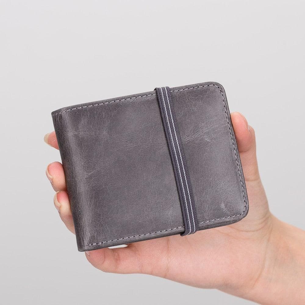 Men's Leather Wallet in Light Grey