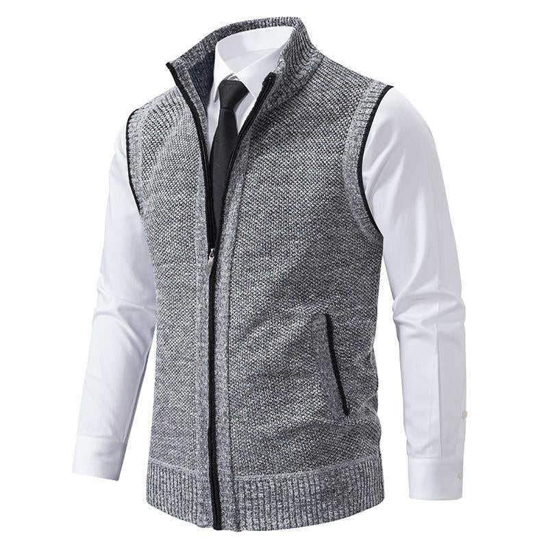 Men's Sleeveless Merino Wool Business Vest - back view