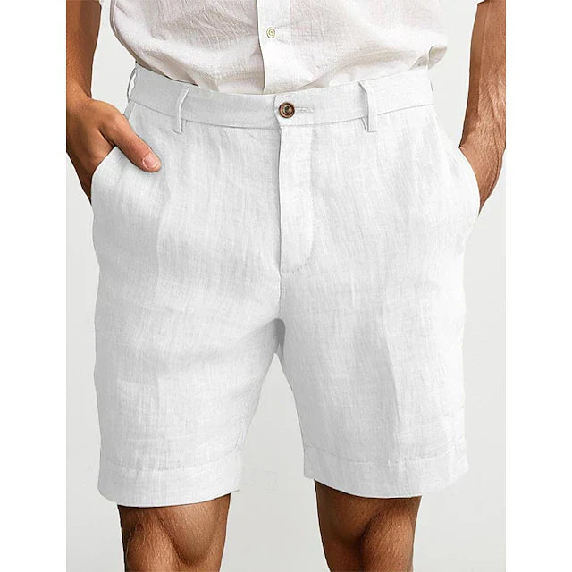 Men's Linen Shorts – Breathable & Elegant – Summer Look for Leisure & - lifestyle view