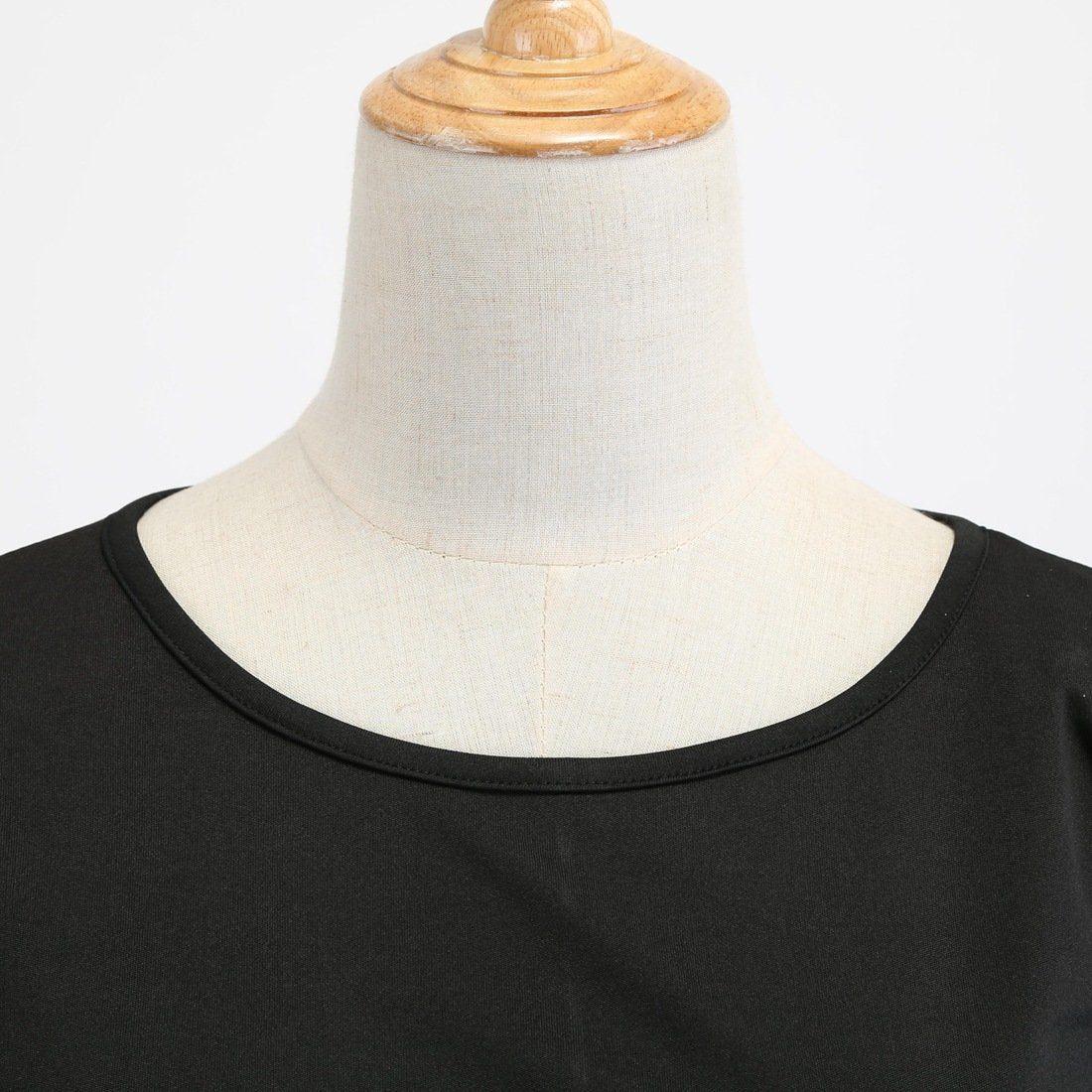 Women's black Christmas dress with snowman print skirt and a slim belt