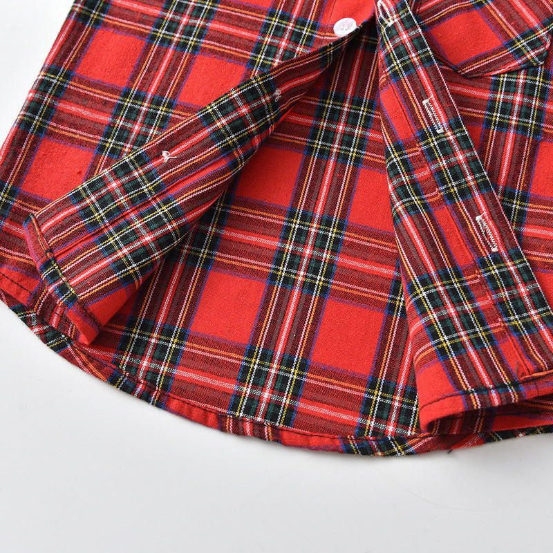 Boys' Christmas outfit with a shirt, bow tie and trousers with braces