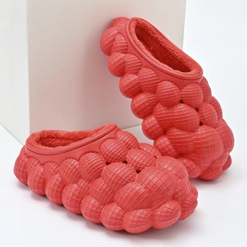 Bubble slides in EVA with round bubbles over the whole upper and a plush lining - view 9