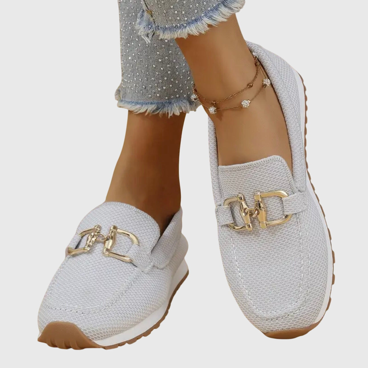 Women's Loafers - Orthopedic Loafers in Beige