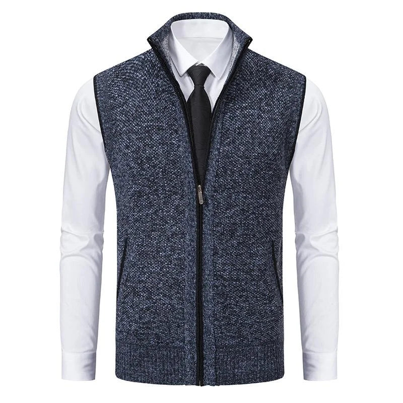 Men's Sleeveless Merino Wool Business Vest - side view