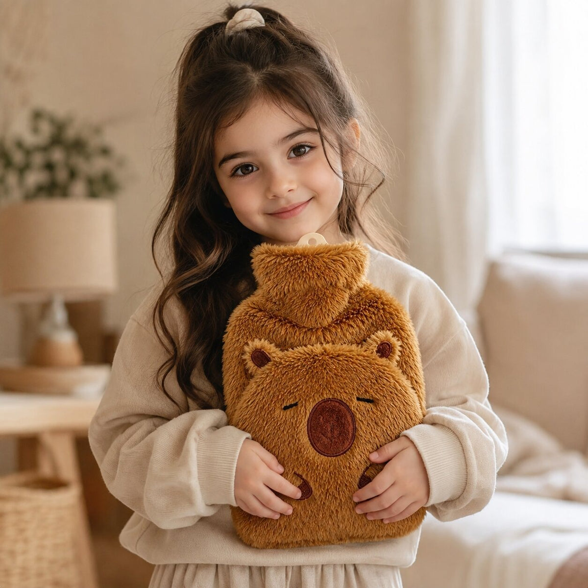 1 litre capybara hot water bottle with a plush cover - view 5