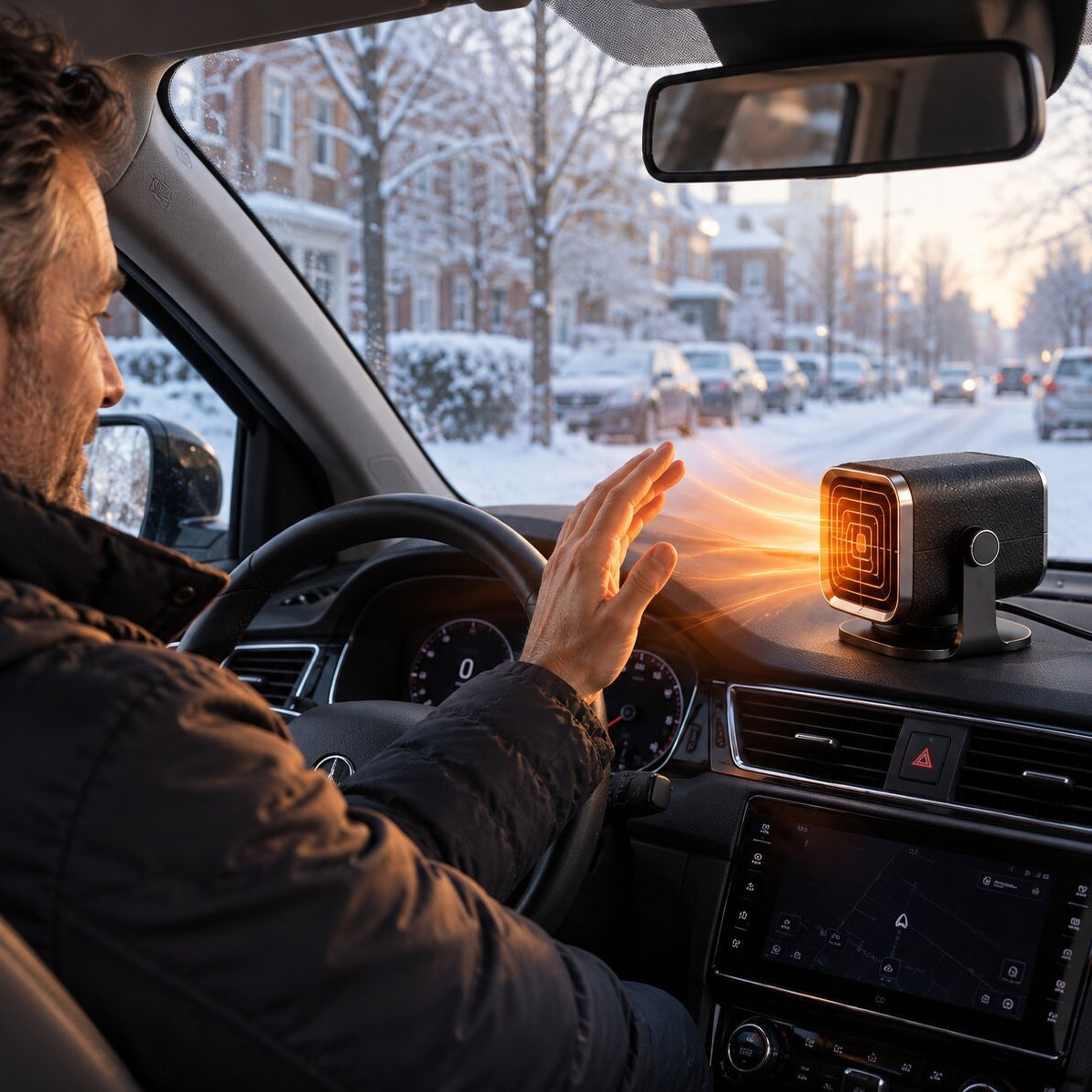 12V or 24V car heater blowing air at the windscreen - view 3