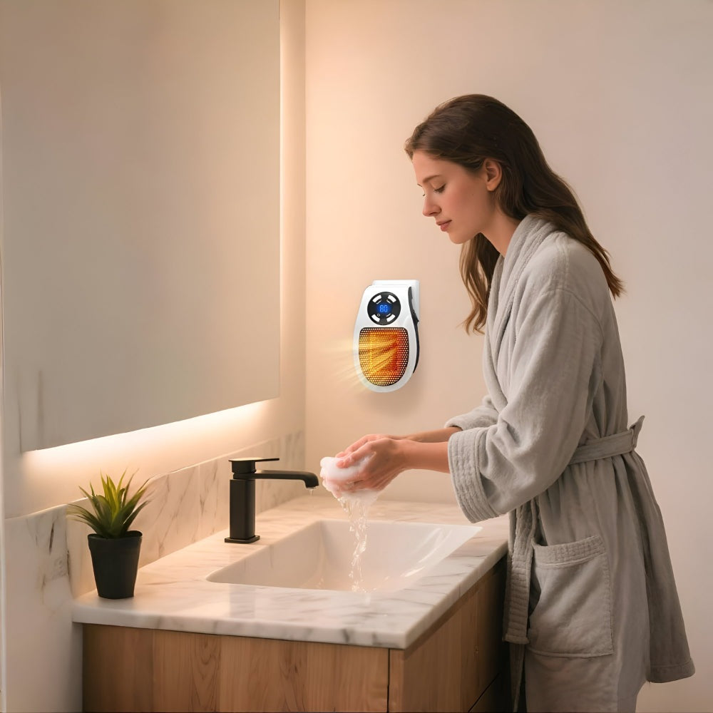 Ceramic plug-in heater with LED display, thermostat and timer - view 4