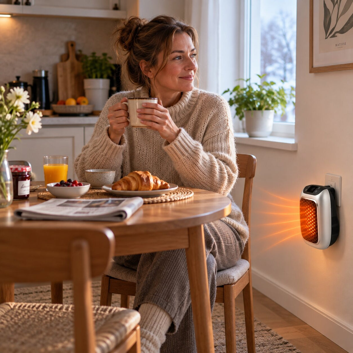 Compact plug-in heater with remote control - view 2
