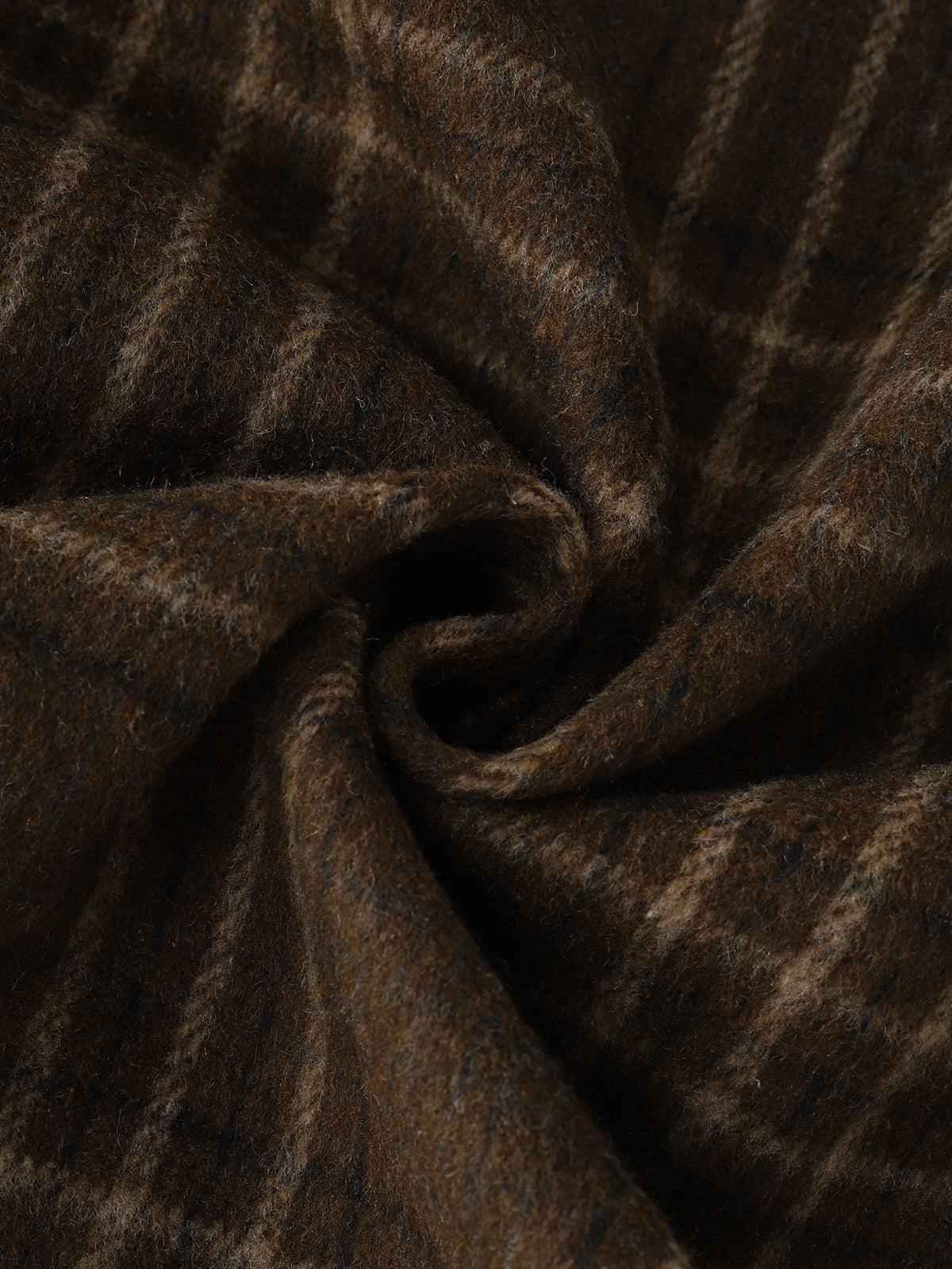 Cropped check blazer for women in brown with double-breasted buttons - view 10